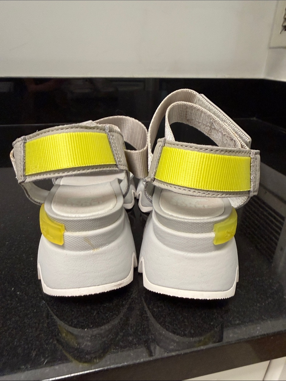 Sorel Leather Sport Sandals with Neon Accent - Picture 3 of 8